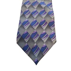 Jerry J. Garcia Clockworks Collection Eight Neck Tie Purple Geometric 100% Silk